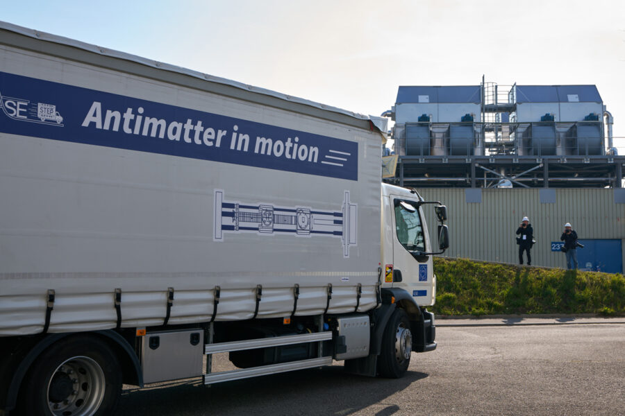 Antimatter traveled by truck for the first time